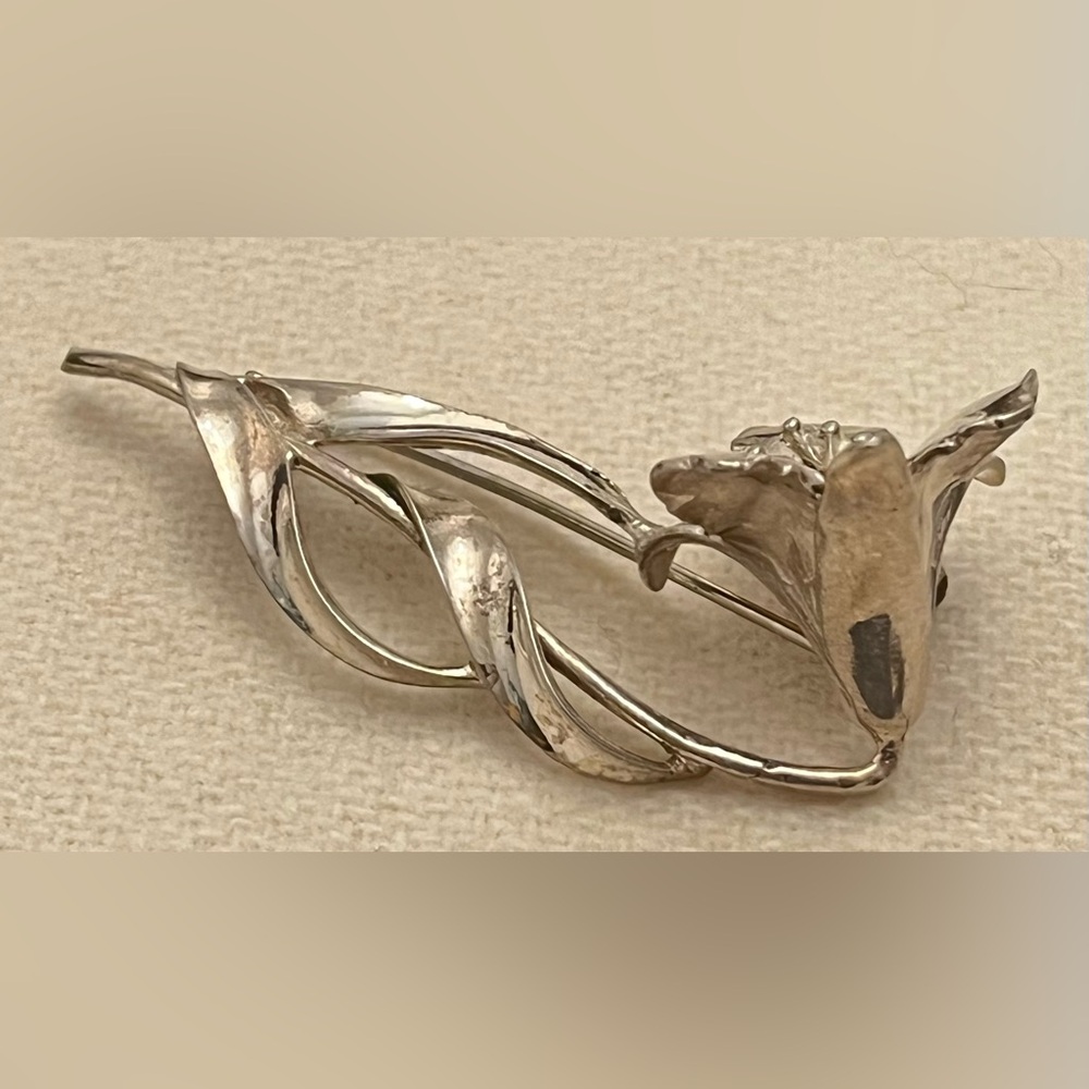 Sterling Silver 925 SARAH COV Coventry Vintage floral flower pin brooch signed - Picture 9 of 11